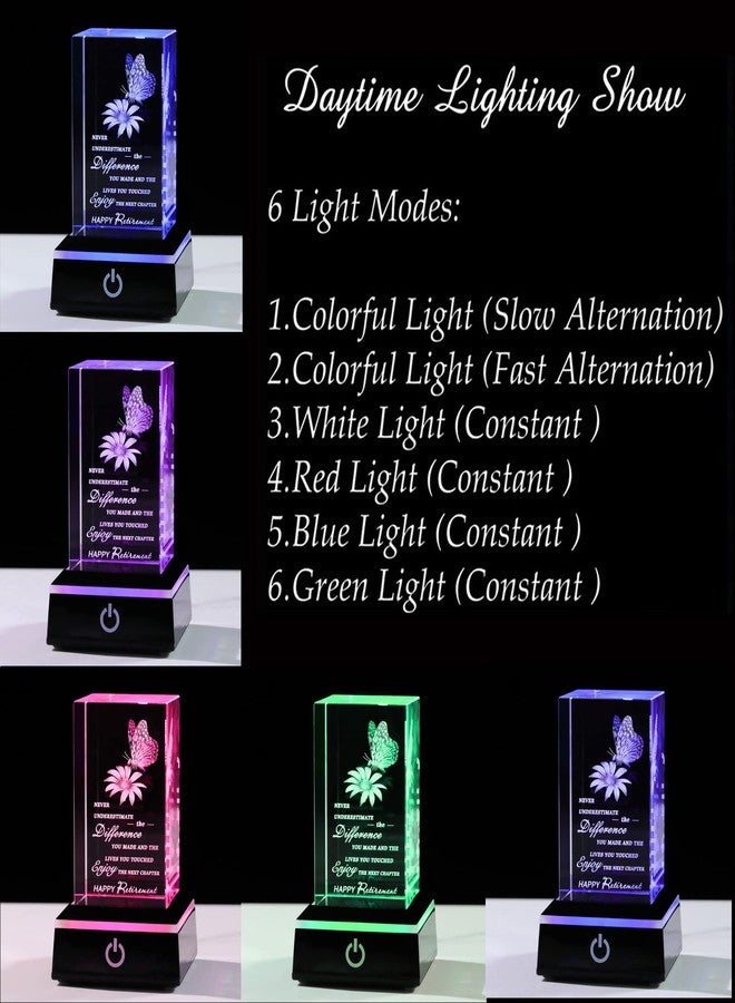 Qianwei Retirement Gifts For Women Men 2025 Coworker, 3D Crystal Going Away Gift For Coworker Leaving Gifts For Women Farewell Gifts For Boss Leaving Job, Happy Retirement Gifts For Nurses Teacher Friend - Image 3